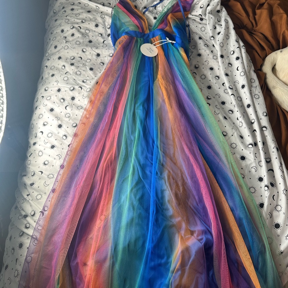 LUXXEL Rainbow dress- NWT